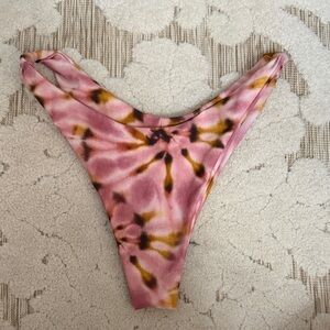Skatie Pink and Brown Tie-Dye Bikini Bottom